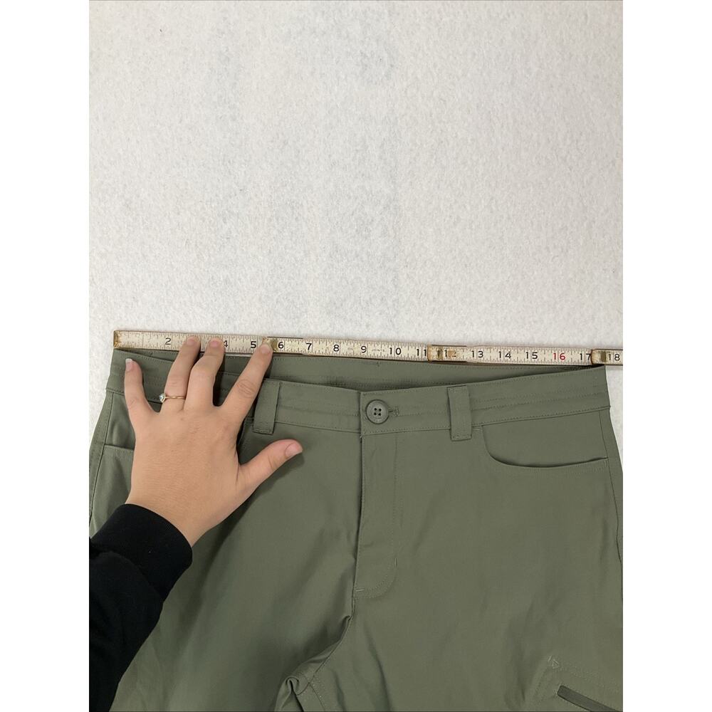 Eddie Bauer Guide Pro Pants Womens 12 Olive Green Hiking Stretch Cargo Excellent - Picture 6 of 14